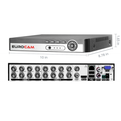 16 KANAL 5MP H265+PLUS - AHD TVI CVI ANALOG + IP - HİBRİT KOAKSİYEL SES DESTEKLİ DVR KAYIT CİHAZI - EC-7516 16 KANAL 5MP H265+PLUS - AHD TVI CVI ANALOG + IP - HİBRİT KOAKSİYEL SES DESTEKLİ DVR KAYIT CİHAZI - EC-7516