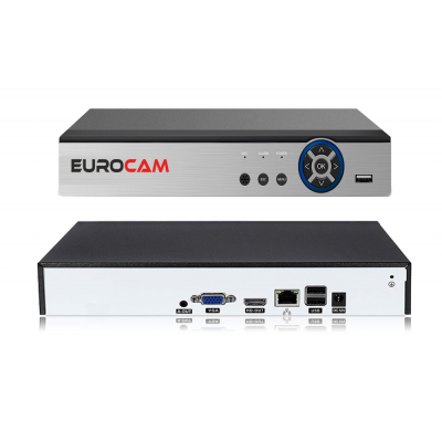 EC-6016 16 KANAL  EUROCAM IP NVR KAYIT CİHAZI 8 MP