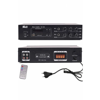 WÖLLER MİXER ANFİ 80W DİJİTAL BLUETOOTH USB/SD/MP3 TRAFOLU 220V  W-1120